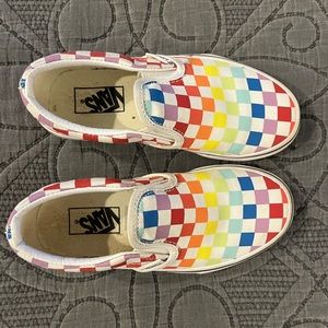 Vans Rainbow Slip On Shoes